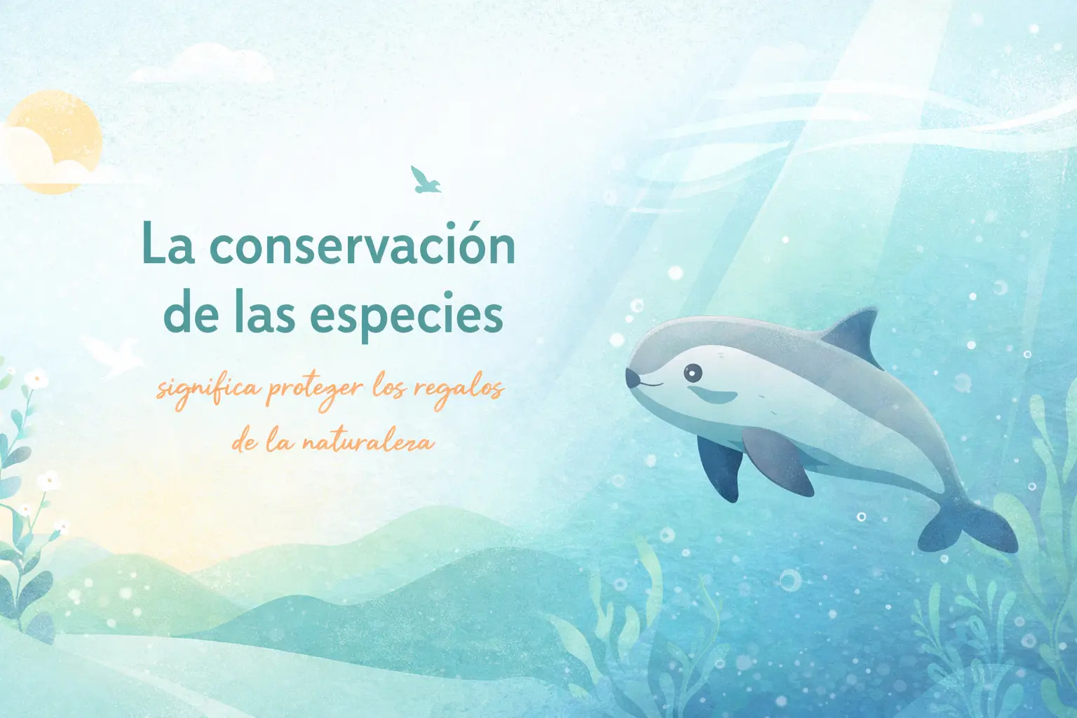 La conservación de las especies significa proteger los regalos de la naturaleza