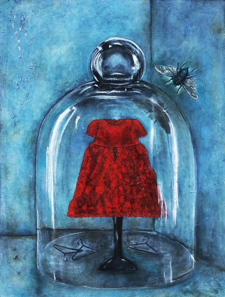 A red dress in a glass dome

AI-generated content may be incorrect.