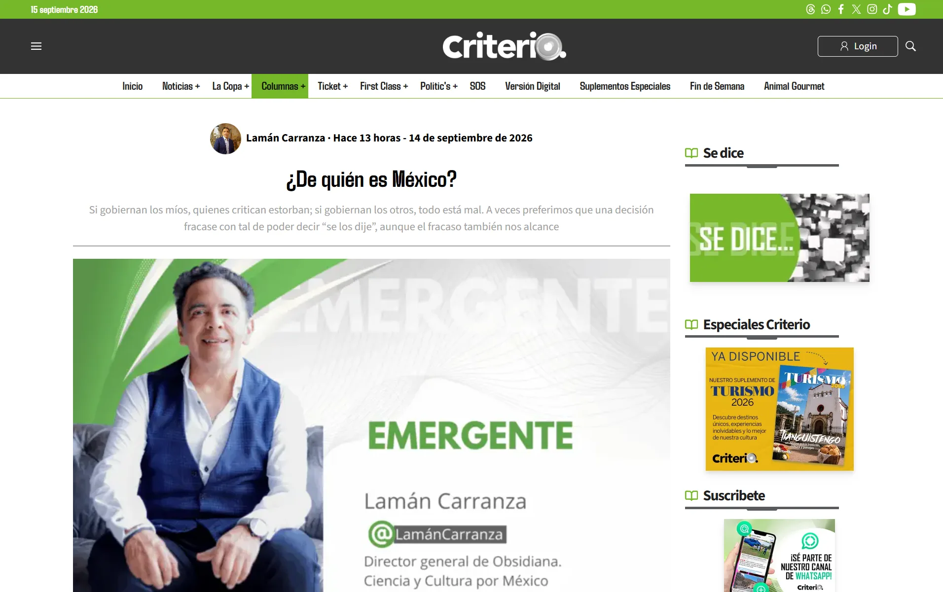 ¿De quién es México?