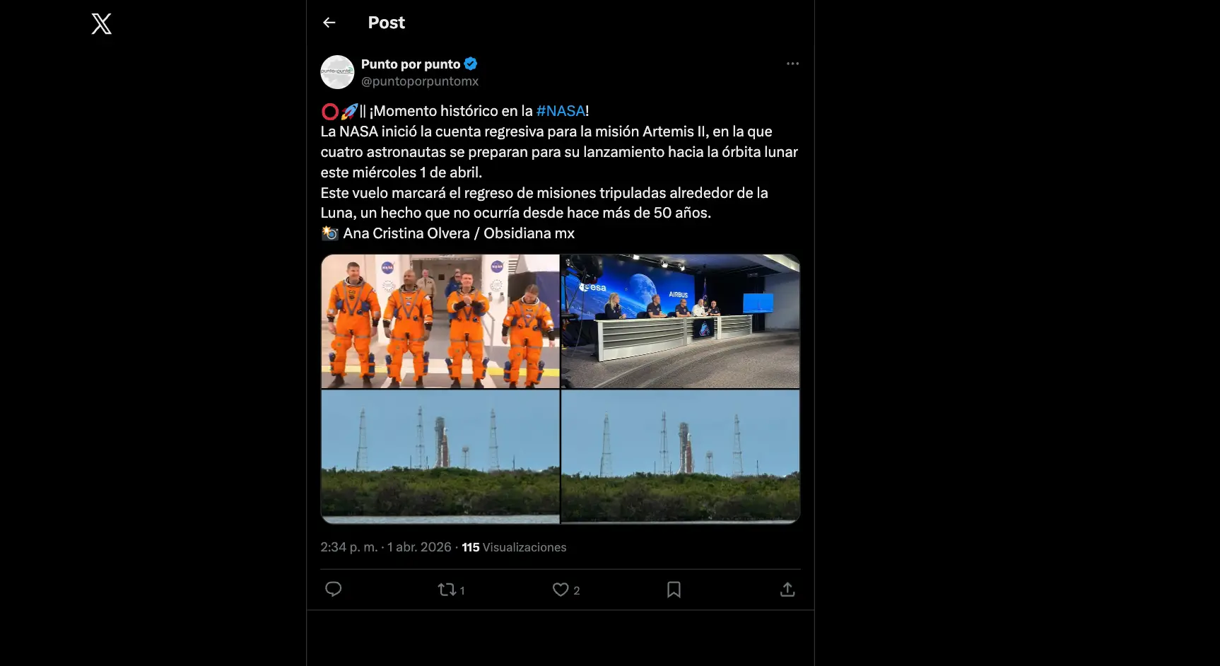 ¡Momento histórico en la #NASA!