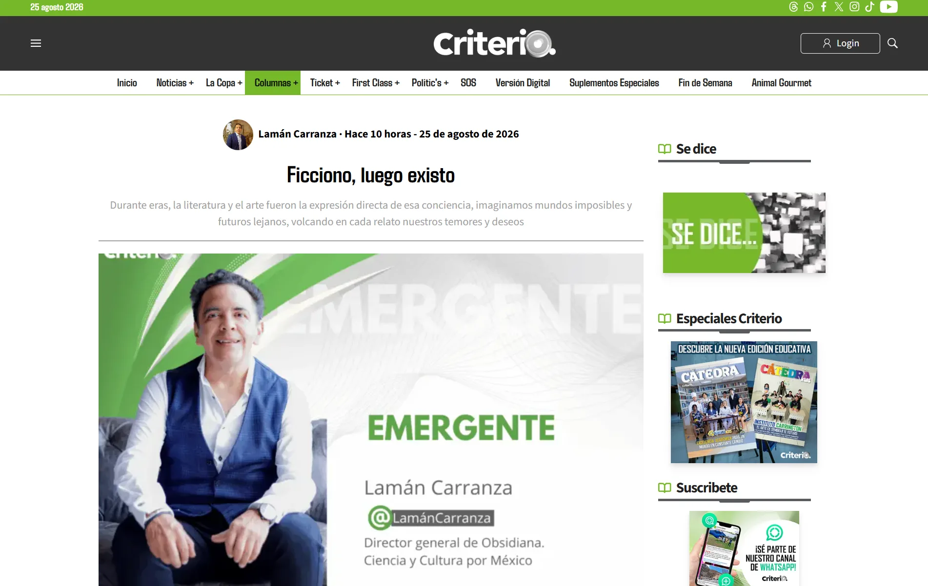Ficciono, luego existo