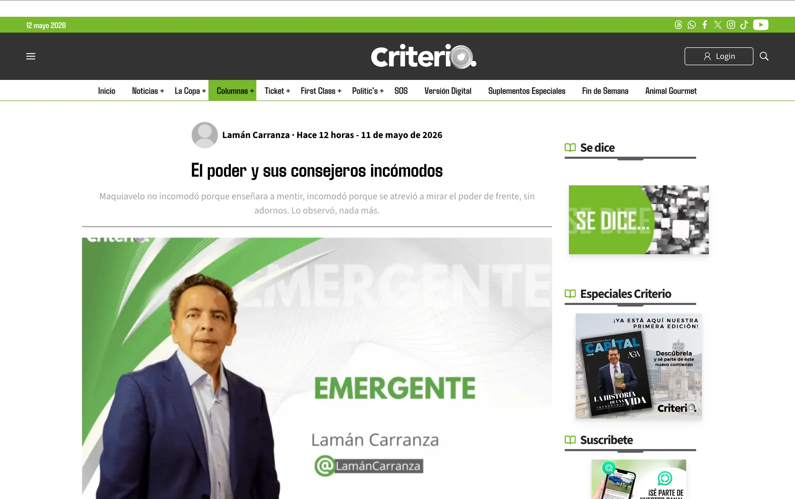 El poder y sus consejeros incómodos