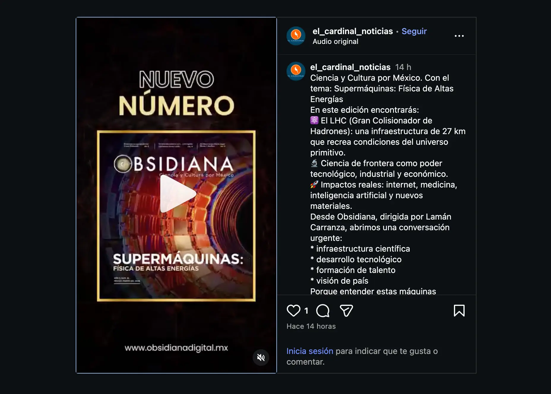 Ciencia y Cultura por México. Con el tema: Supermáquinas: Física de Altas Energías