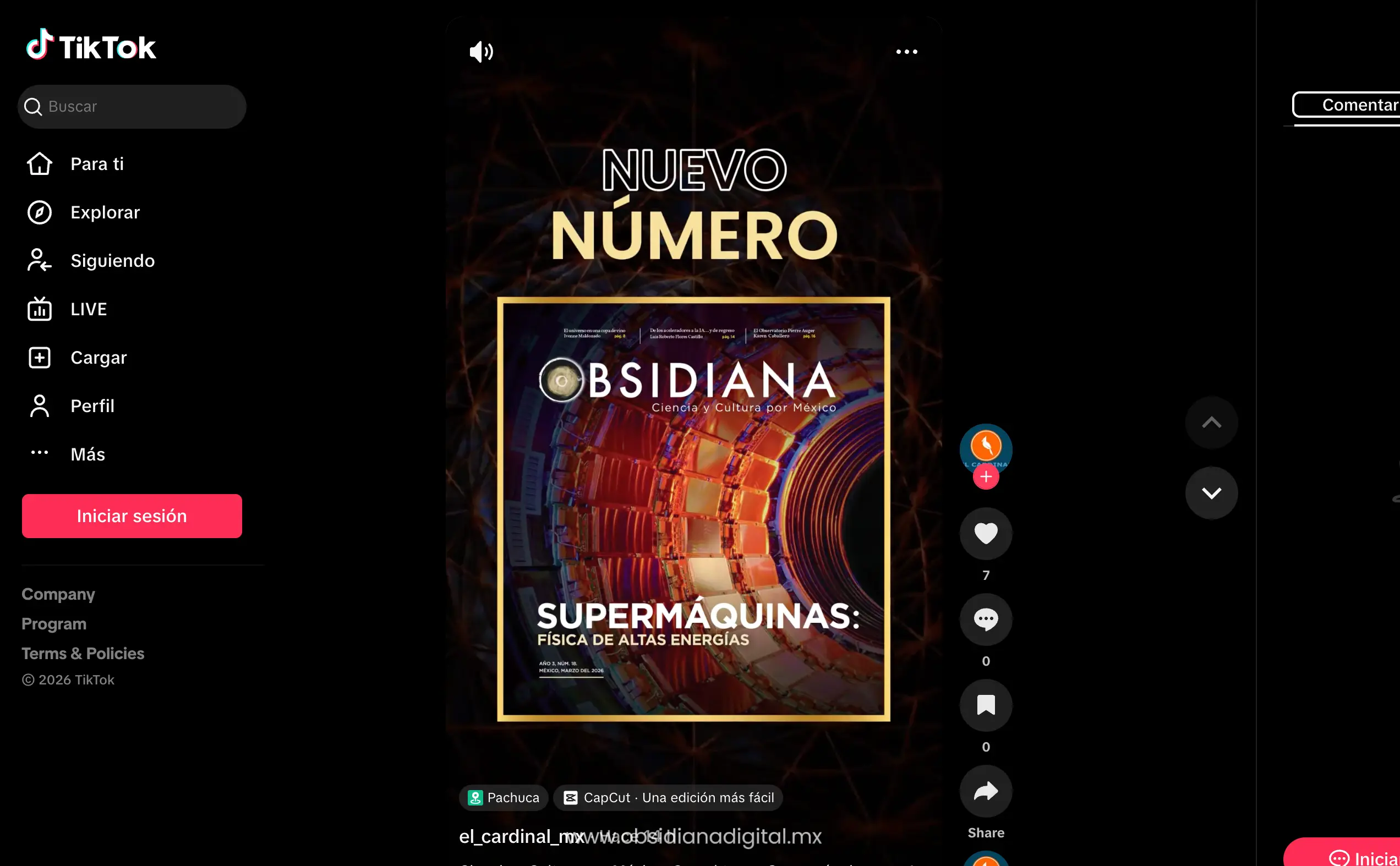 Ciencia y Cultura por México. Con el tema: Supermáquinas: Física de Altas Energías